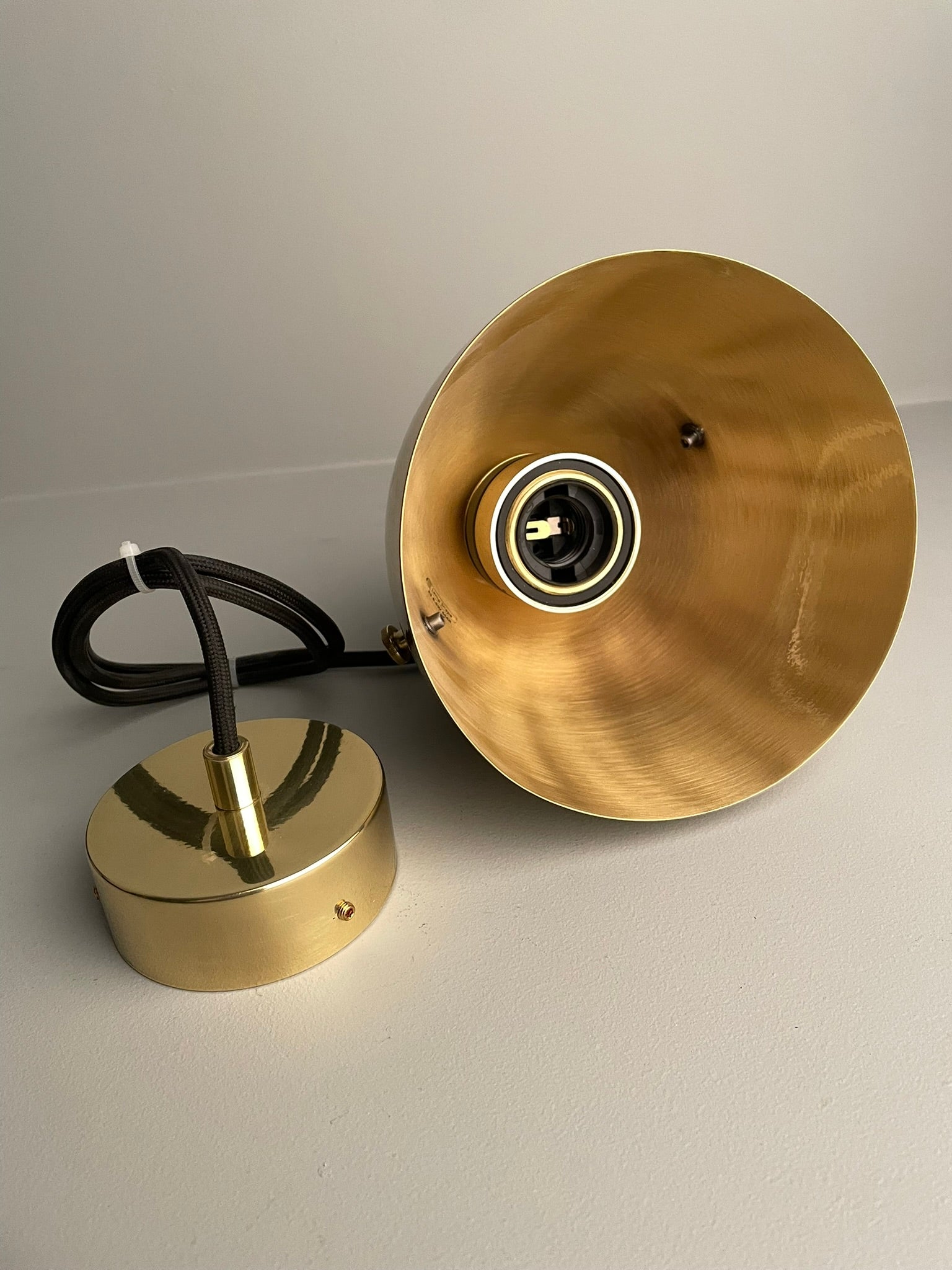 Lambeth Pendant with Rescued Fire-Hose Strap 16.5cm IP65 - Subtle Wear