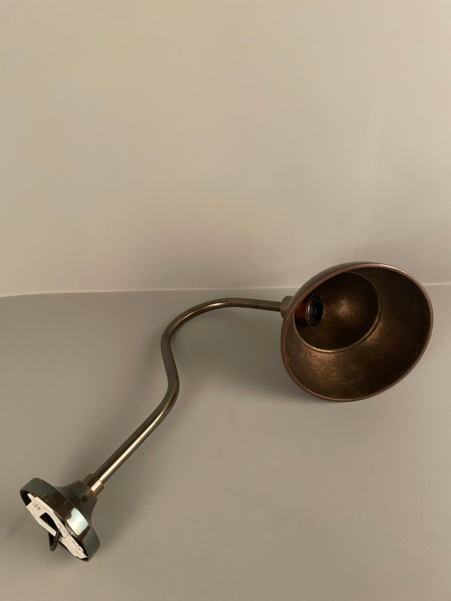 Sanford Vintage Brass Outdoor Sign Light 24cm IP65 - Subtle Wear