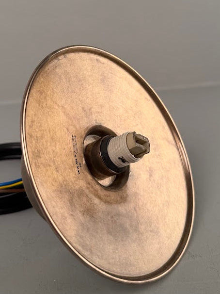 Aosta Brass Disc Bathroom Wall Light with Glass Globe 16.2cm IP65 - Subtle Wear