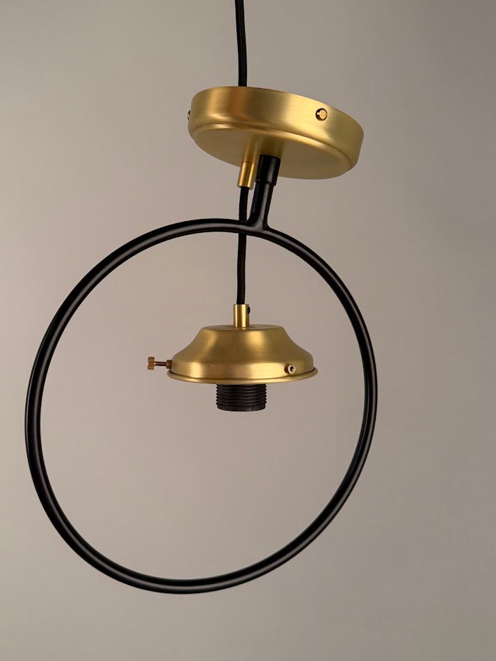 Oranmore Glass Globe Wall Light in Circular Steel Ring 27cm - Subtle Wear