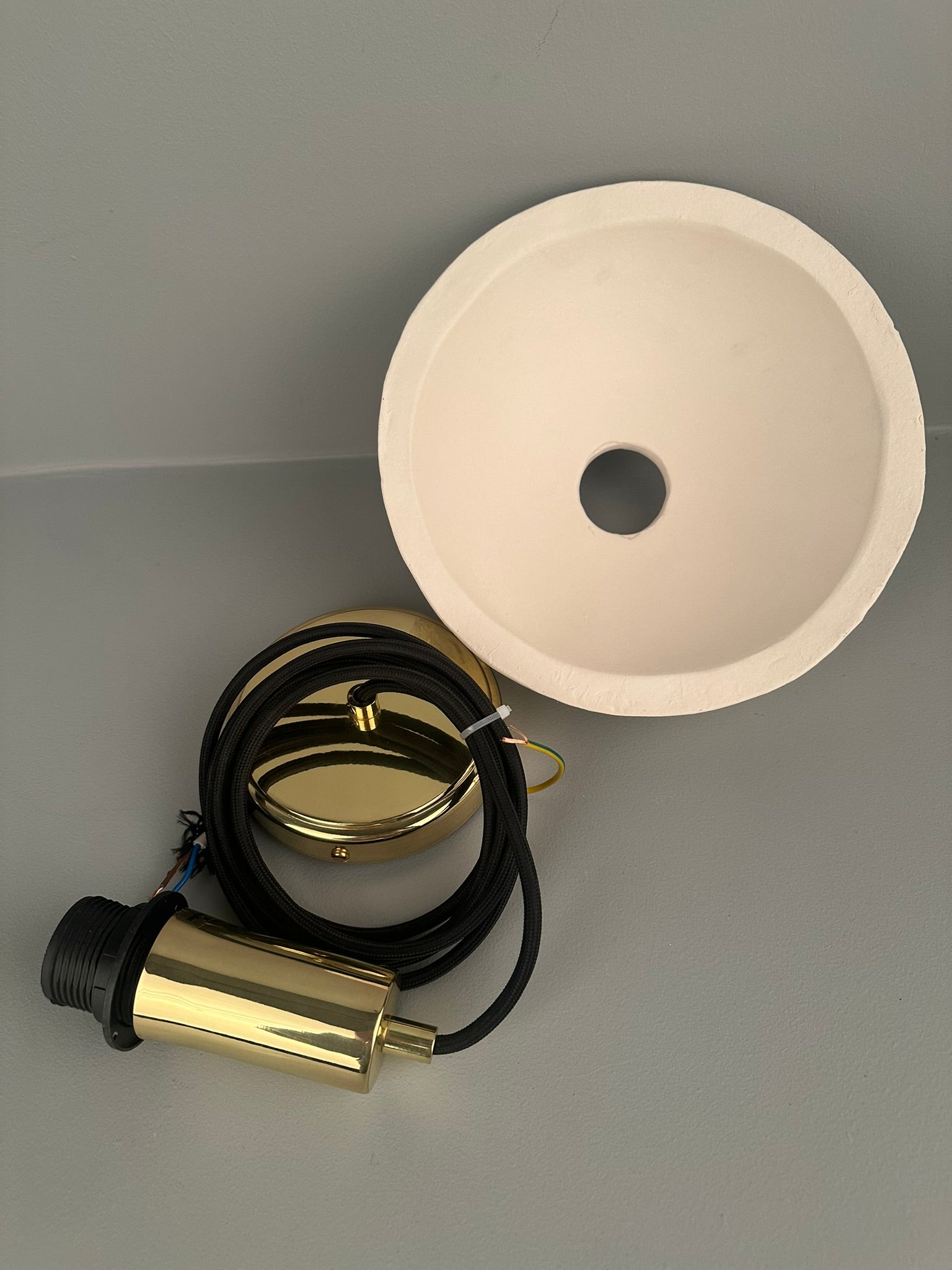 Kauri Organic Ceramic Dome Pendant Light, Matte White 20cm IP22 - Subtle Wear