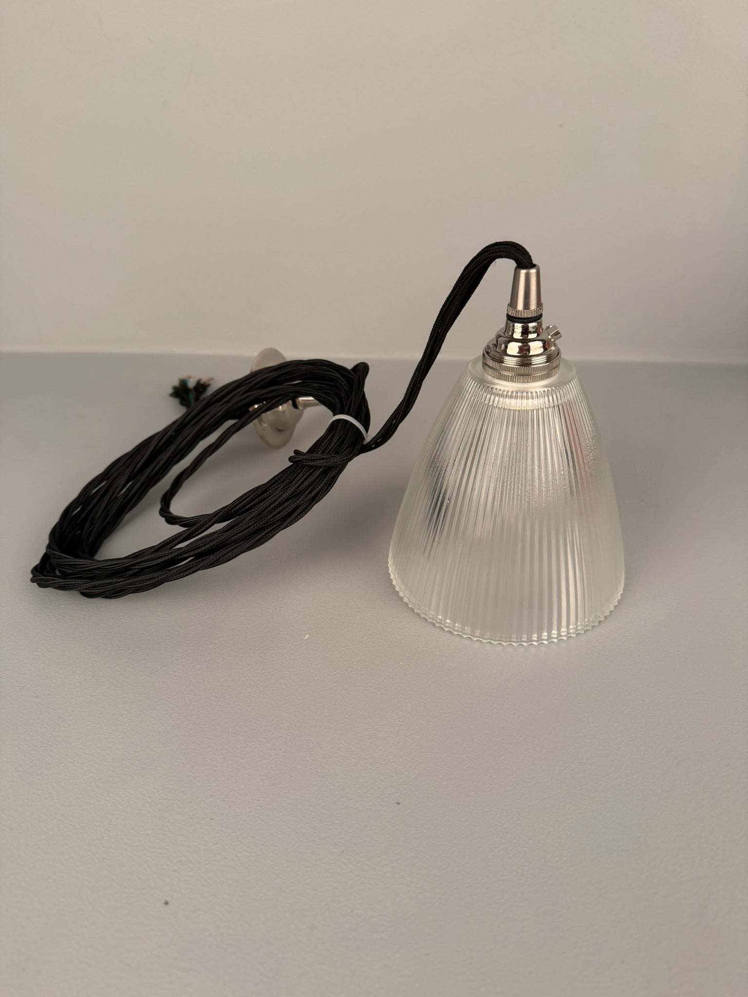 Prismatic Glass Shade Pendant 12cm - Like New