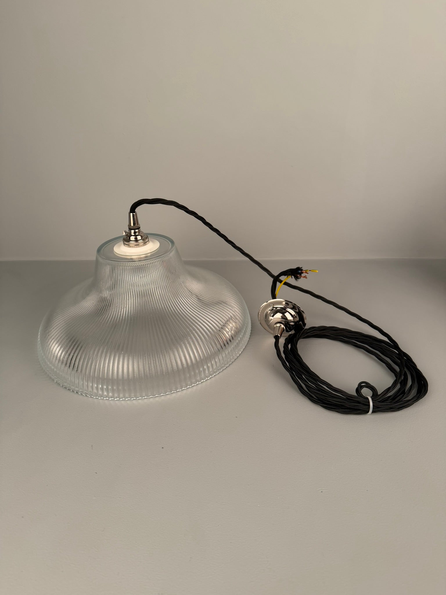 Prismatic Railway Glass Shade 30cm IP20 - Subtle Wear