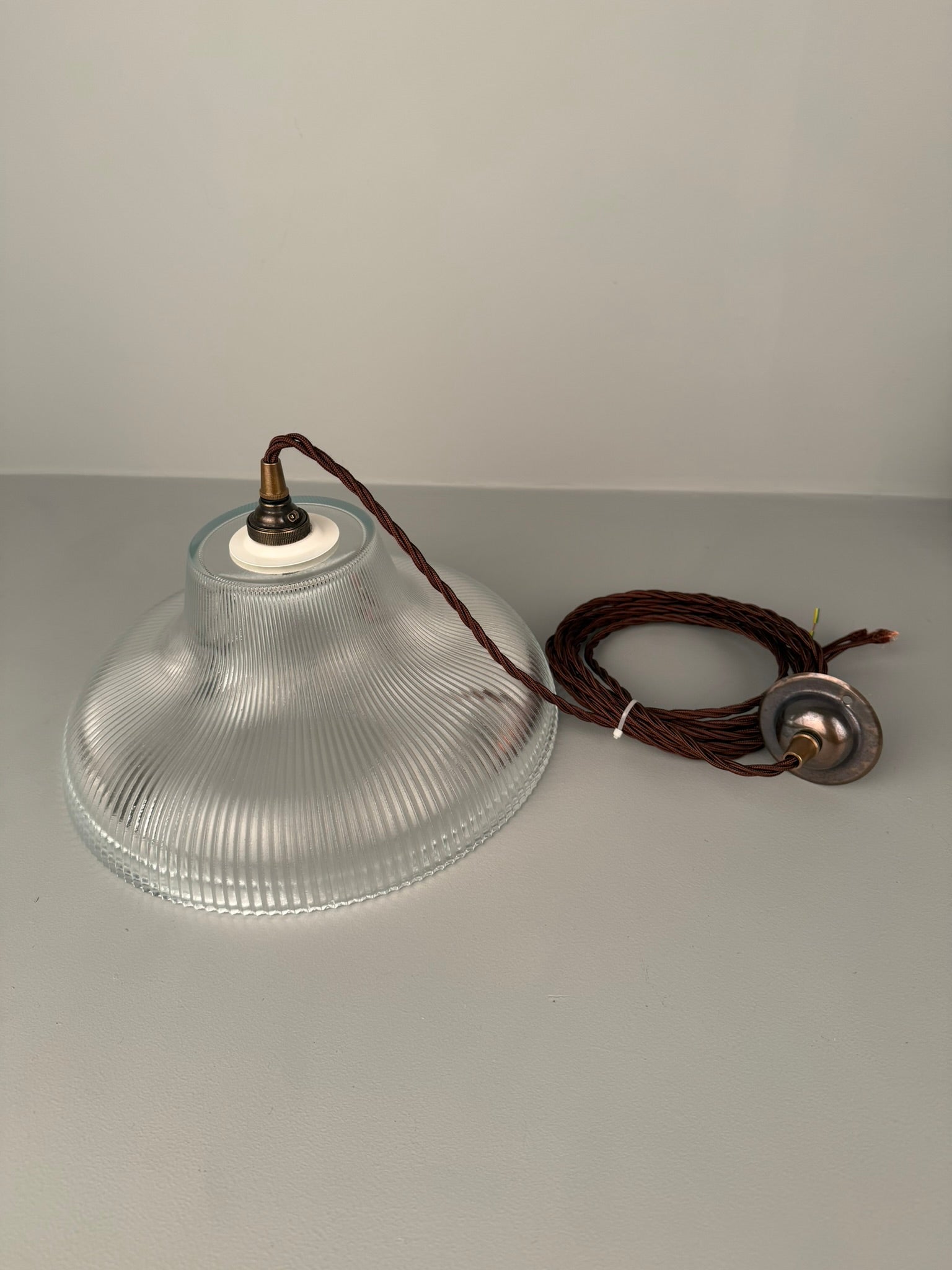 Prismatic Railway Glass Shade 30cm IP20 - Subtle Wear