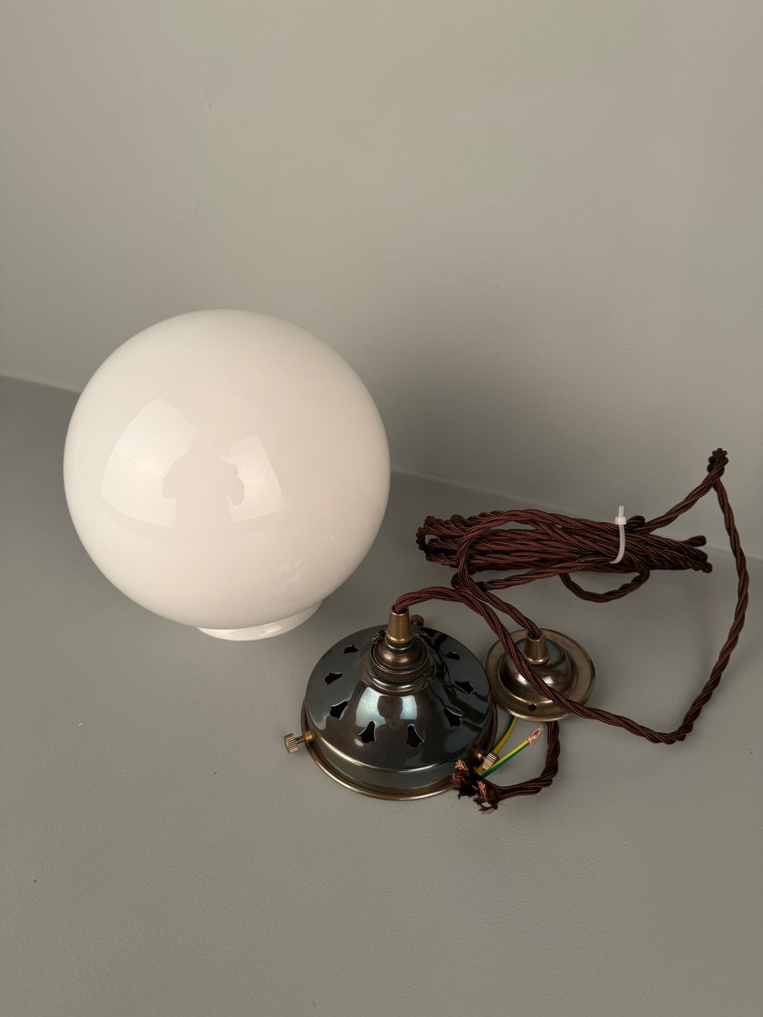 Opal Glass Globe Light Shade 20cm IP20 - Like New