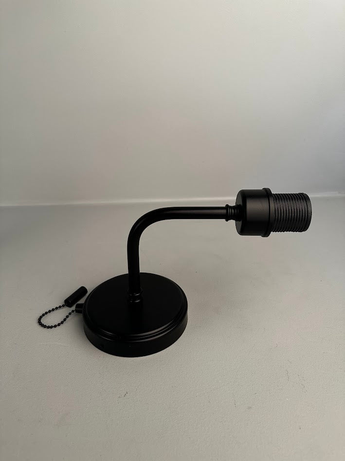 Bespoke Vintage Brass Wall Light, Matte Black - Like New