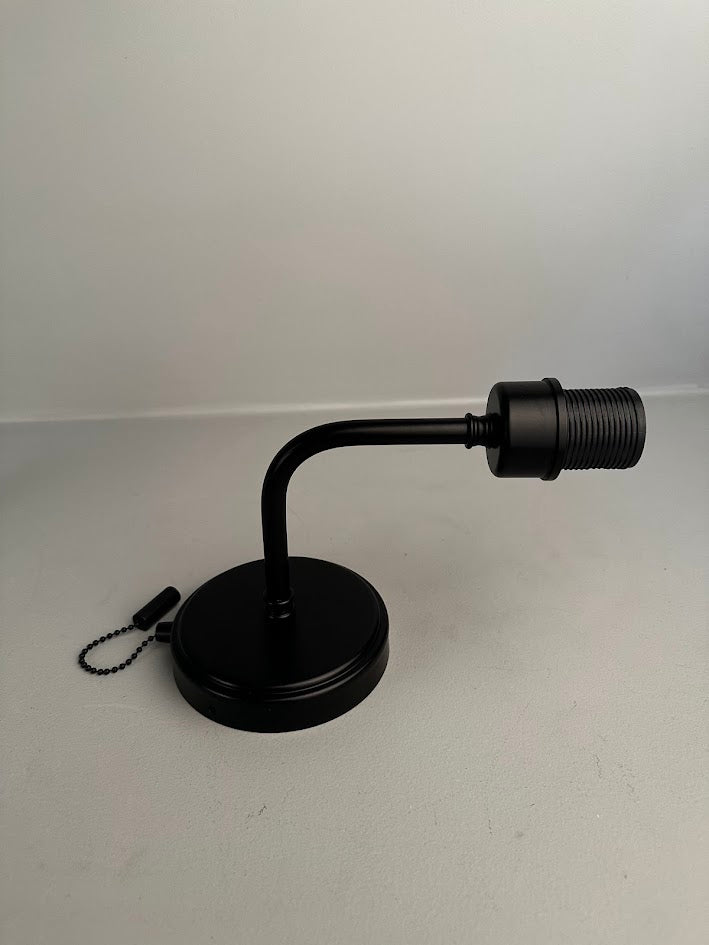 Bespoke Vintage Brass Wall Light, Matte Black - Like New