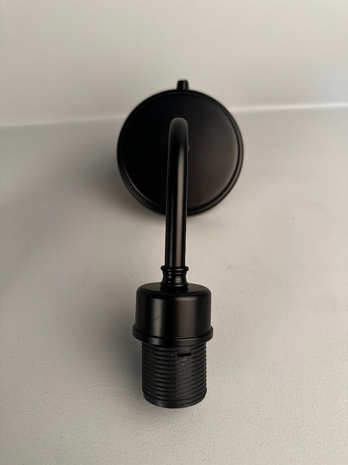Bespoke Vintage Brass Wall Light, Matte Black - Like New