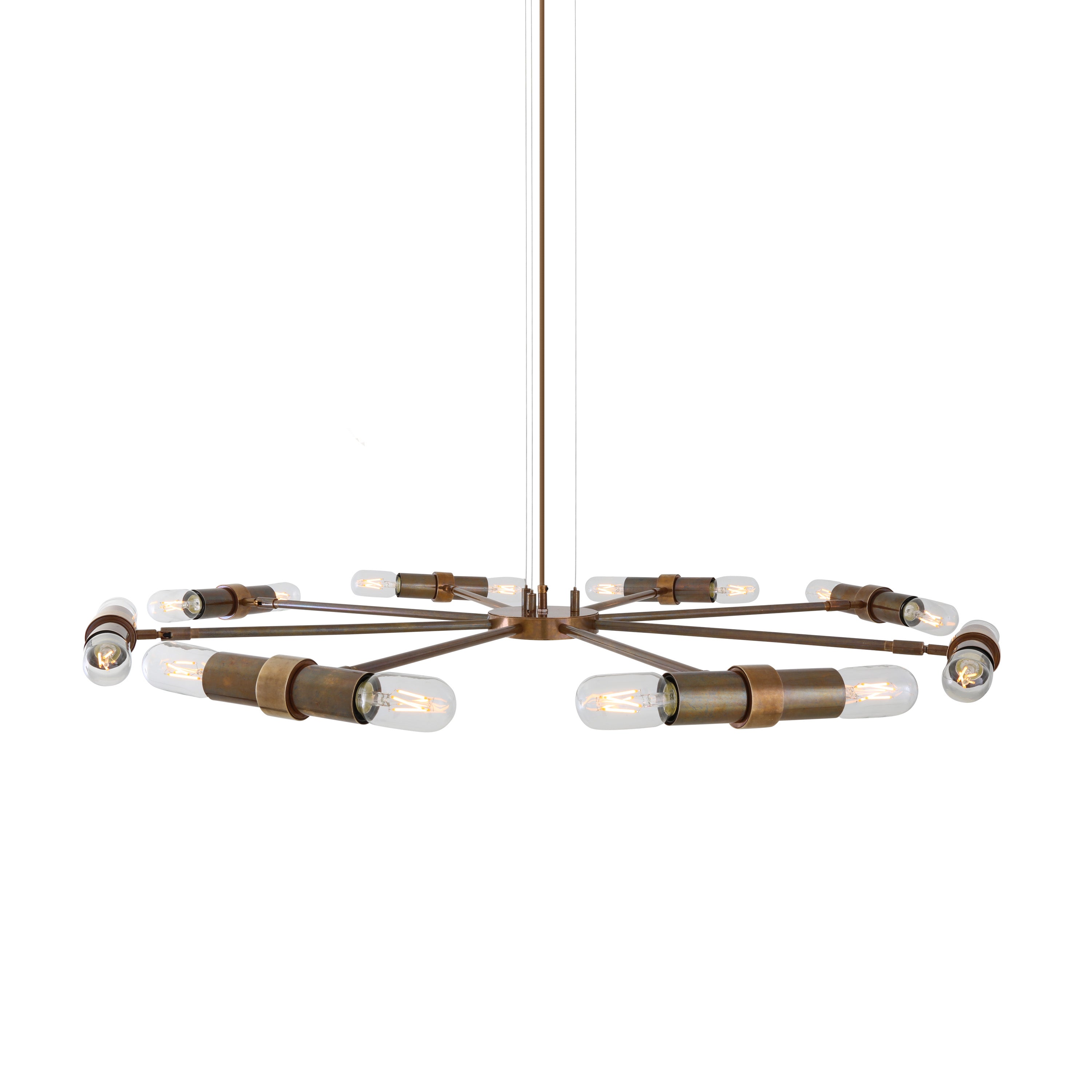 Kendu Modern Brass Adjustable Eight-Arm Chandelier 104cm IP20 - Subtle Wear