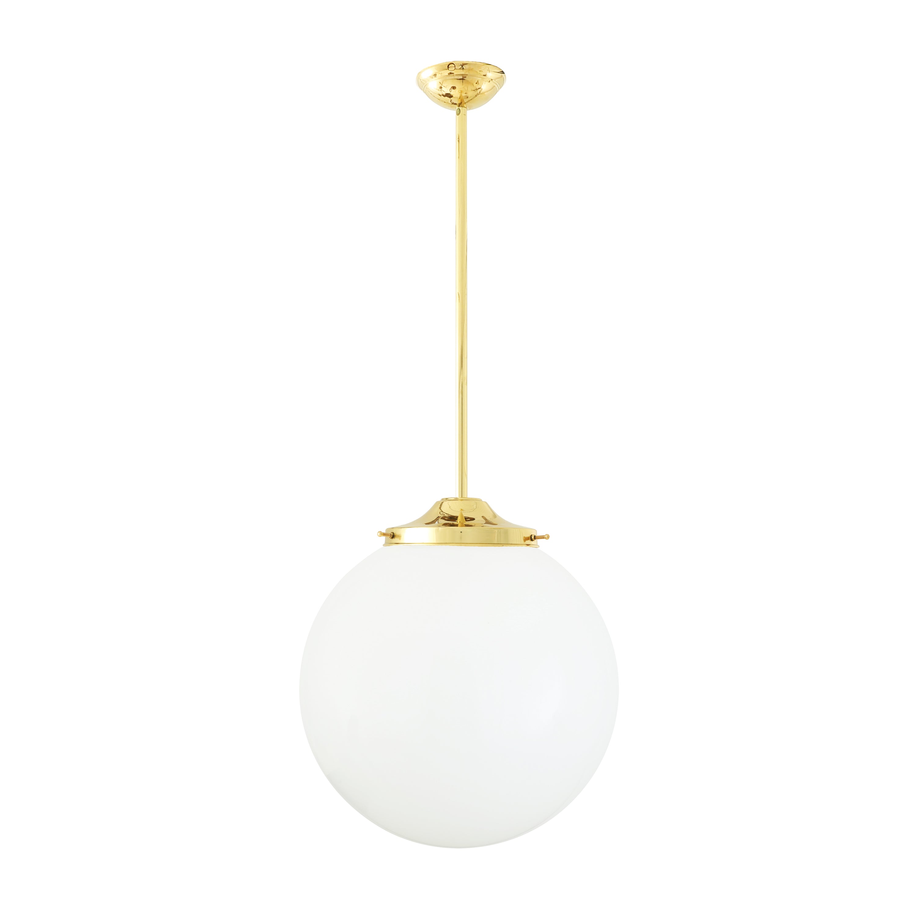 Bespoke Luanda Opal Glass Globe Bar Pendant Light 40cm IP20 - Subtle Wear