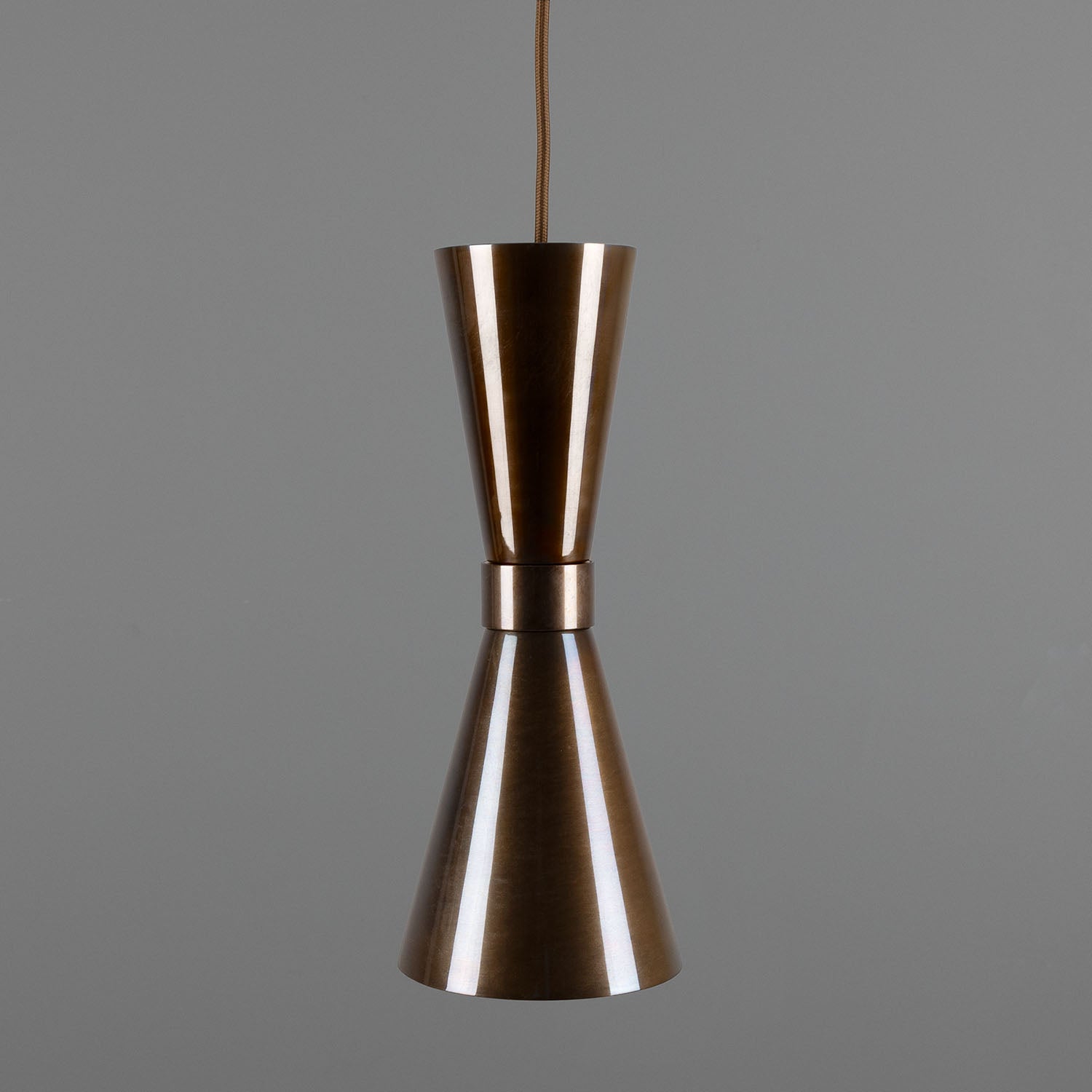 Amias Mid-Century Brass Pendant Light - Subtle Wear