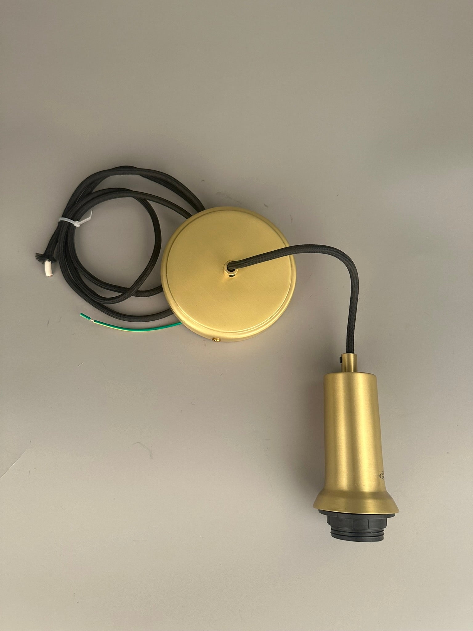 Neith Oval Reeded Glass and Brass Pendant 30cm IP20 - Like New