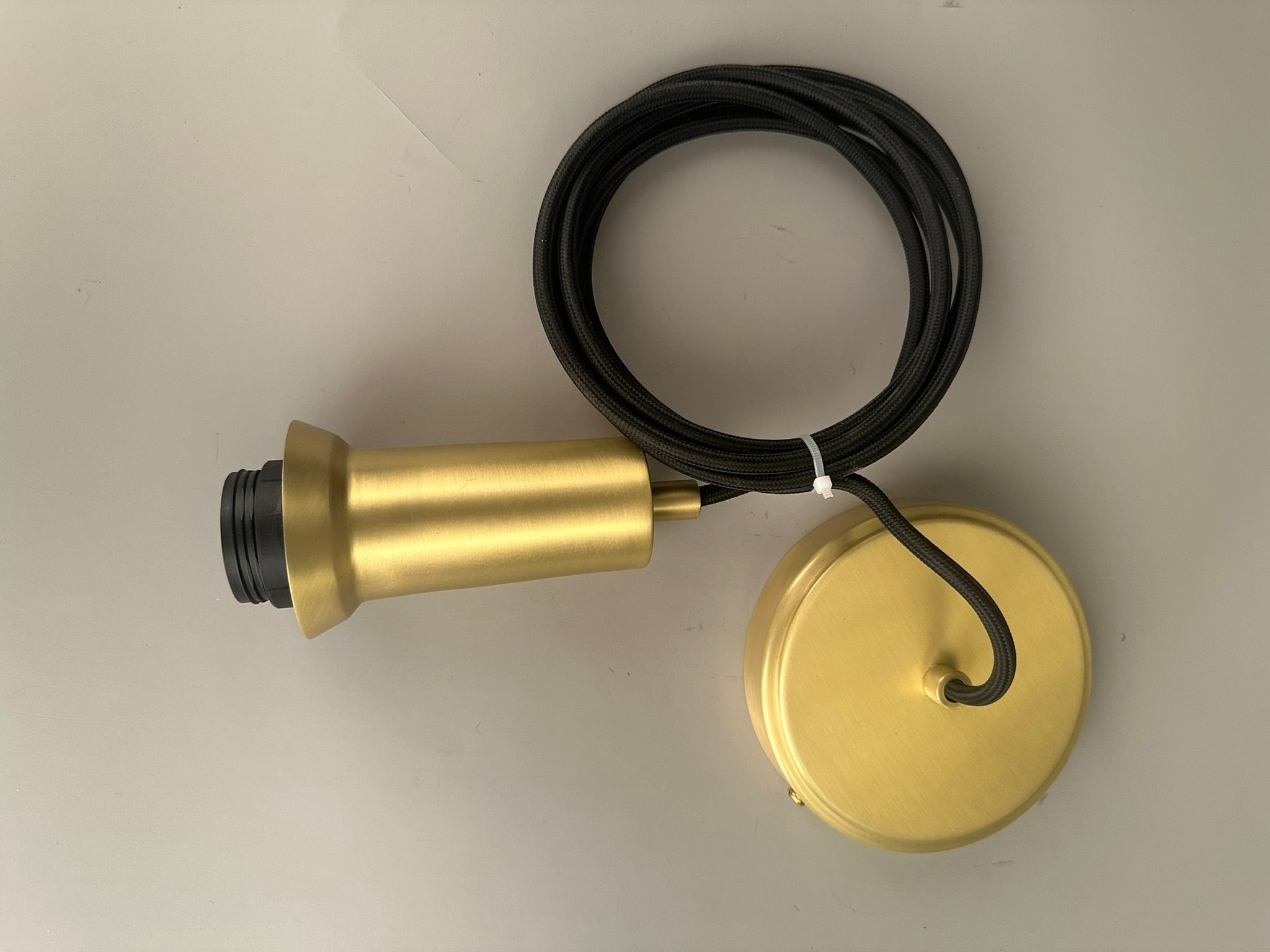 Neith Oval Reeded Glass and Brass Pendant 30cm IP20 - Like New