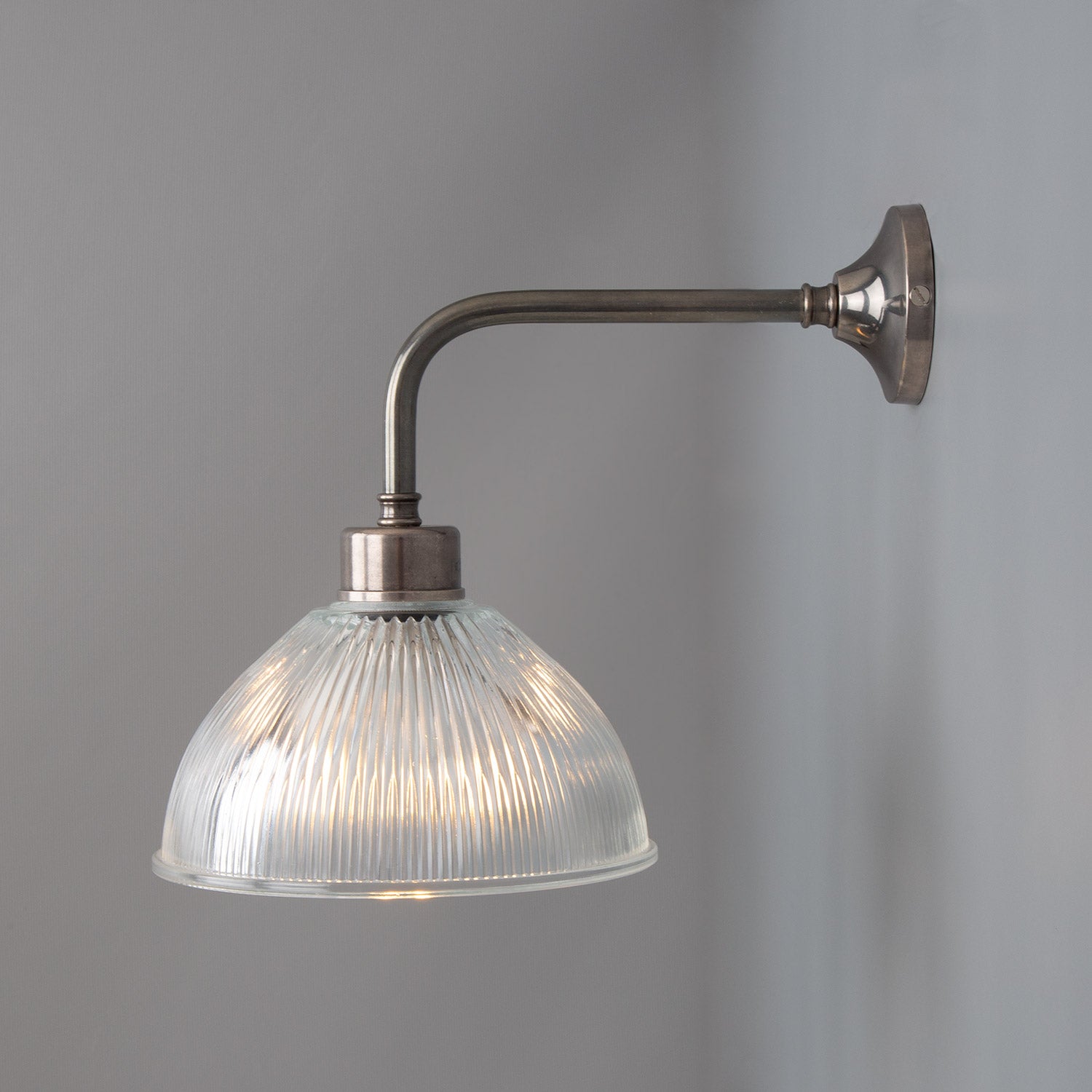 Dhaka Vintage Prismatic Glass Dome Wall Light 28cm IP20 - Subtle Wear