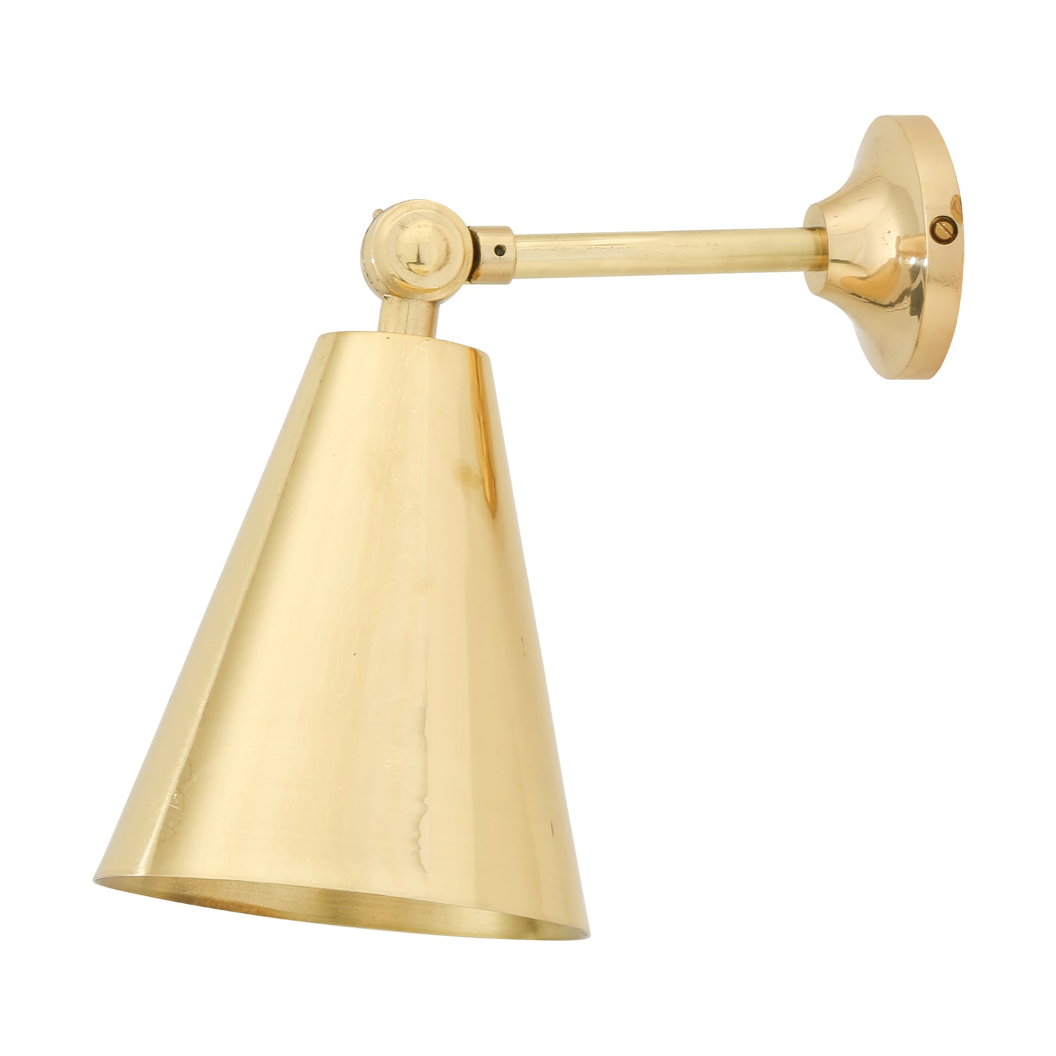 Moya Adjustable Brass Wall Light 14cm IP20 - Subtle Wear