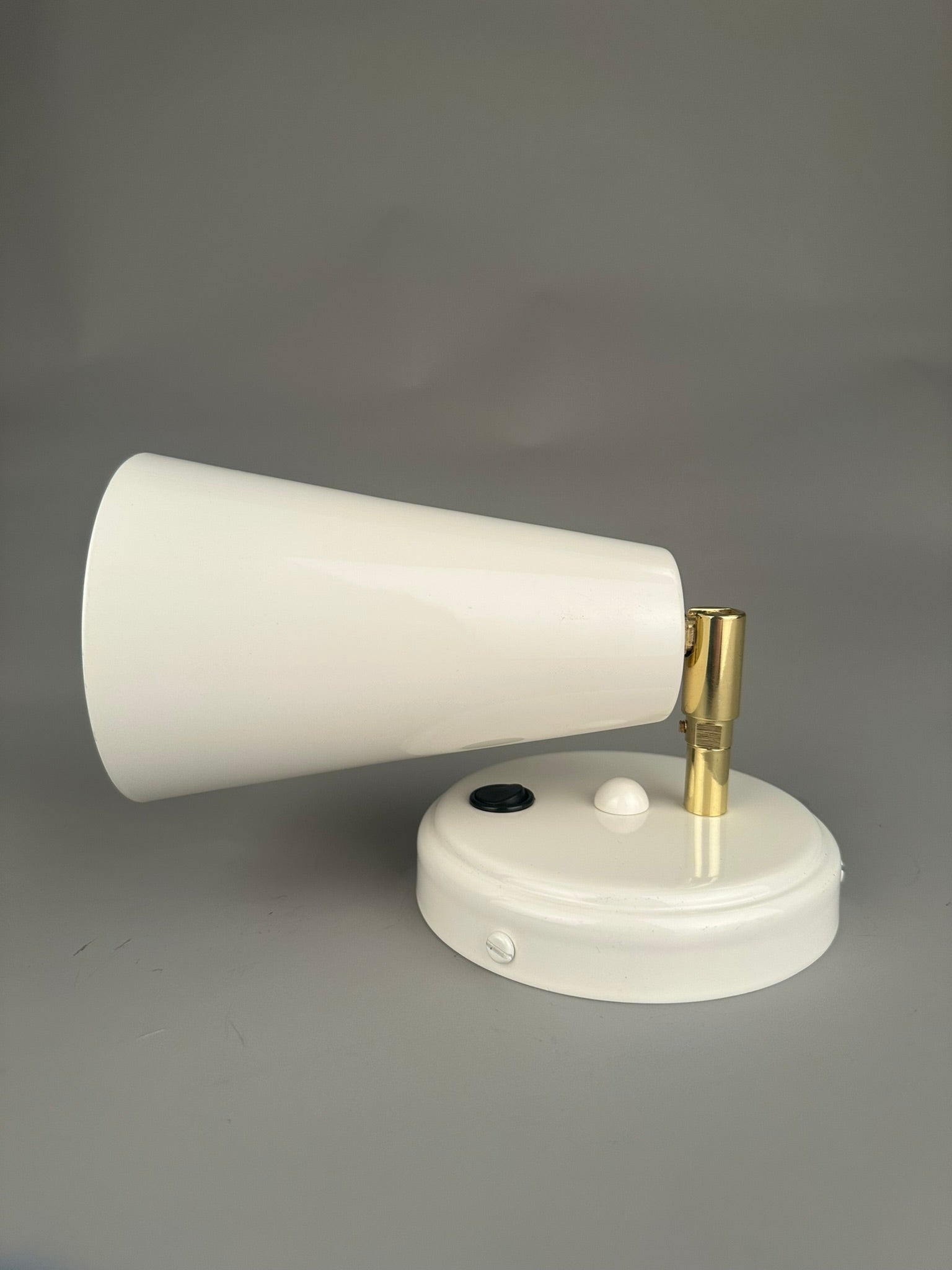 Cashel Adjustable Brass Cone Wall Light with Switch 15cm IP20 - Wear & Tear