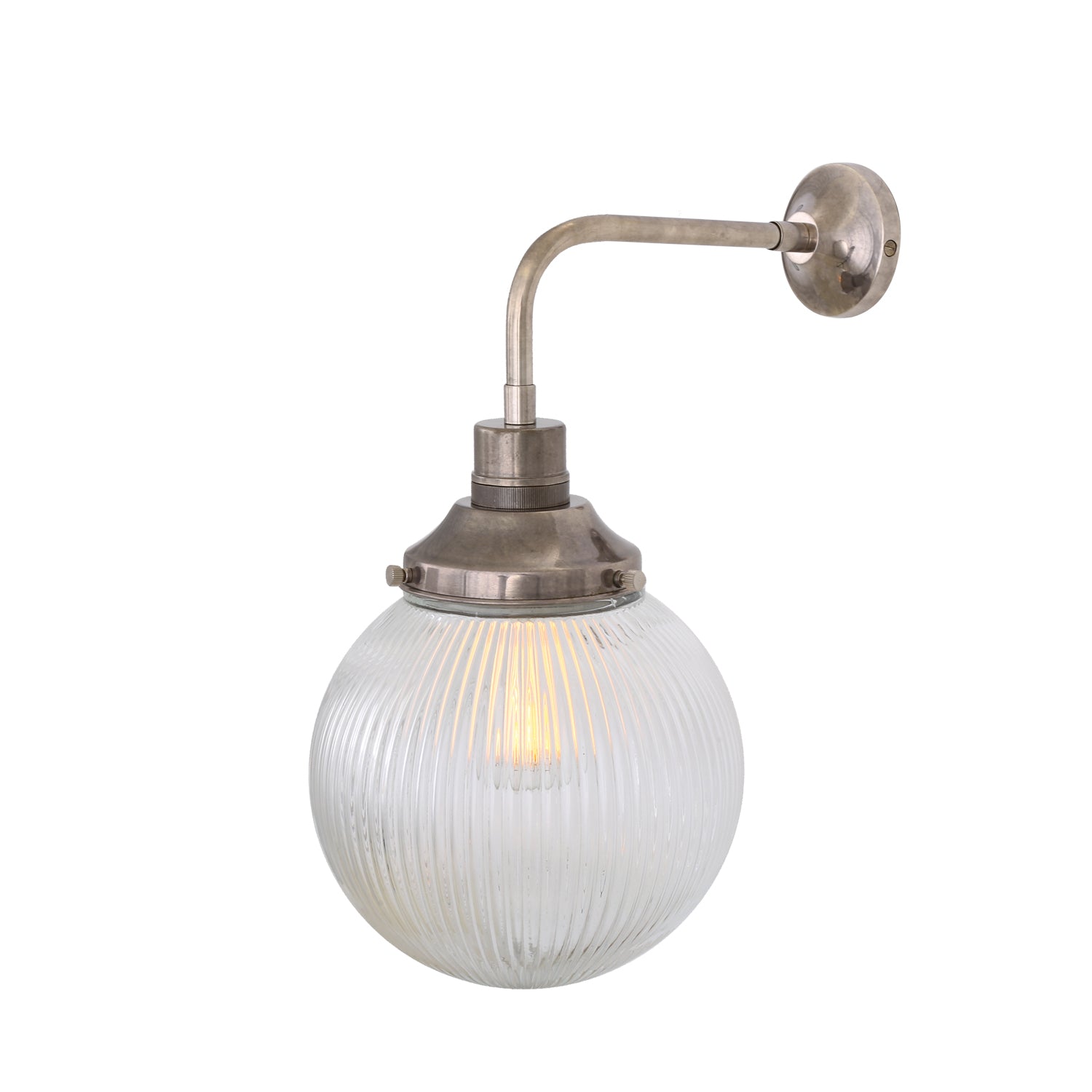 Stanley Small Prismatic Glass Globe Wall Light 20cm IP20- Like New