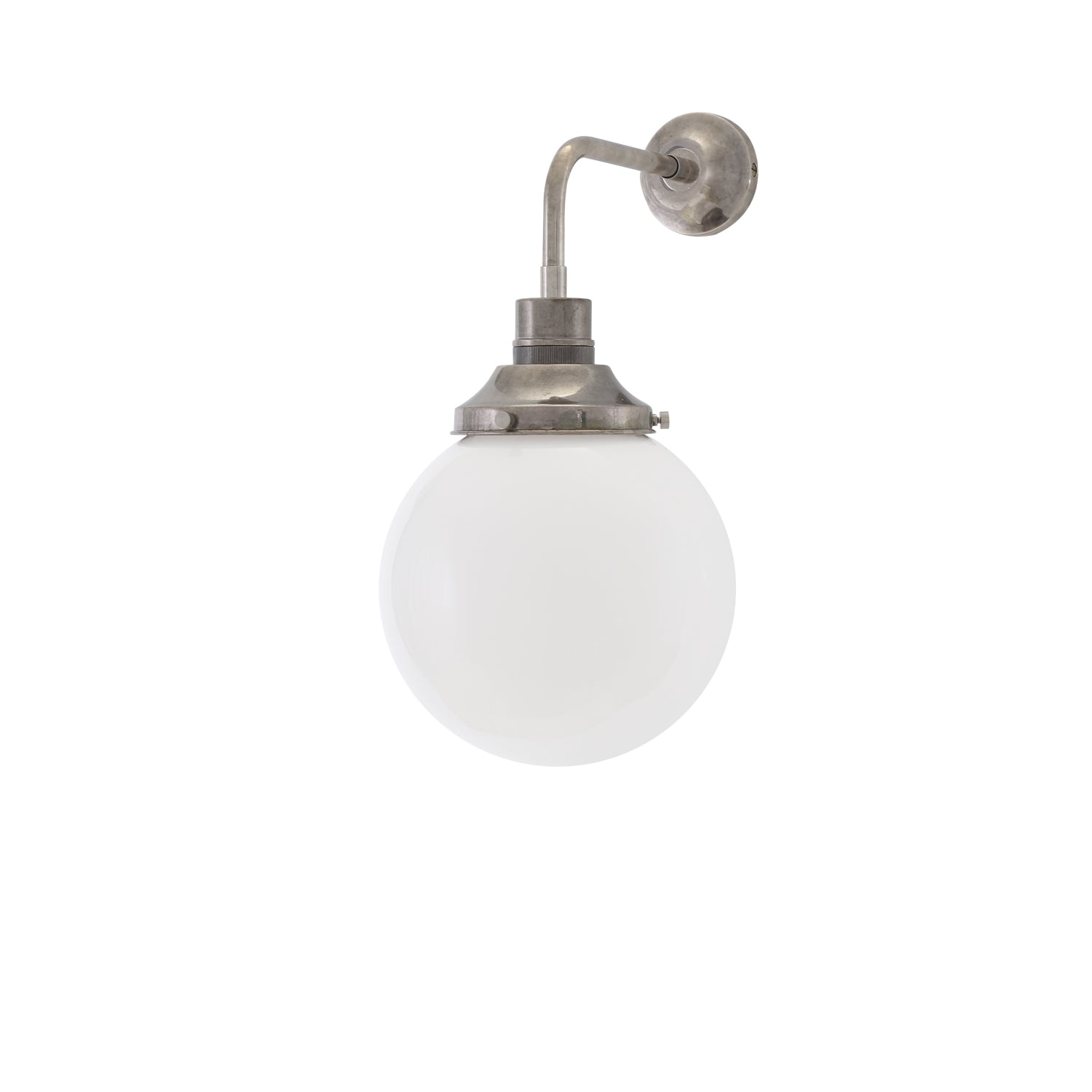 Bamako Clear / Opal Glass Globe Wall Light 20cm IP20- Like New