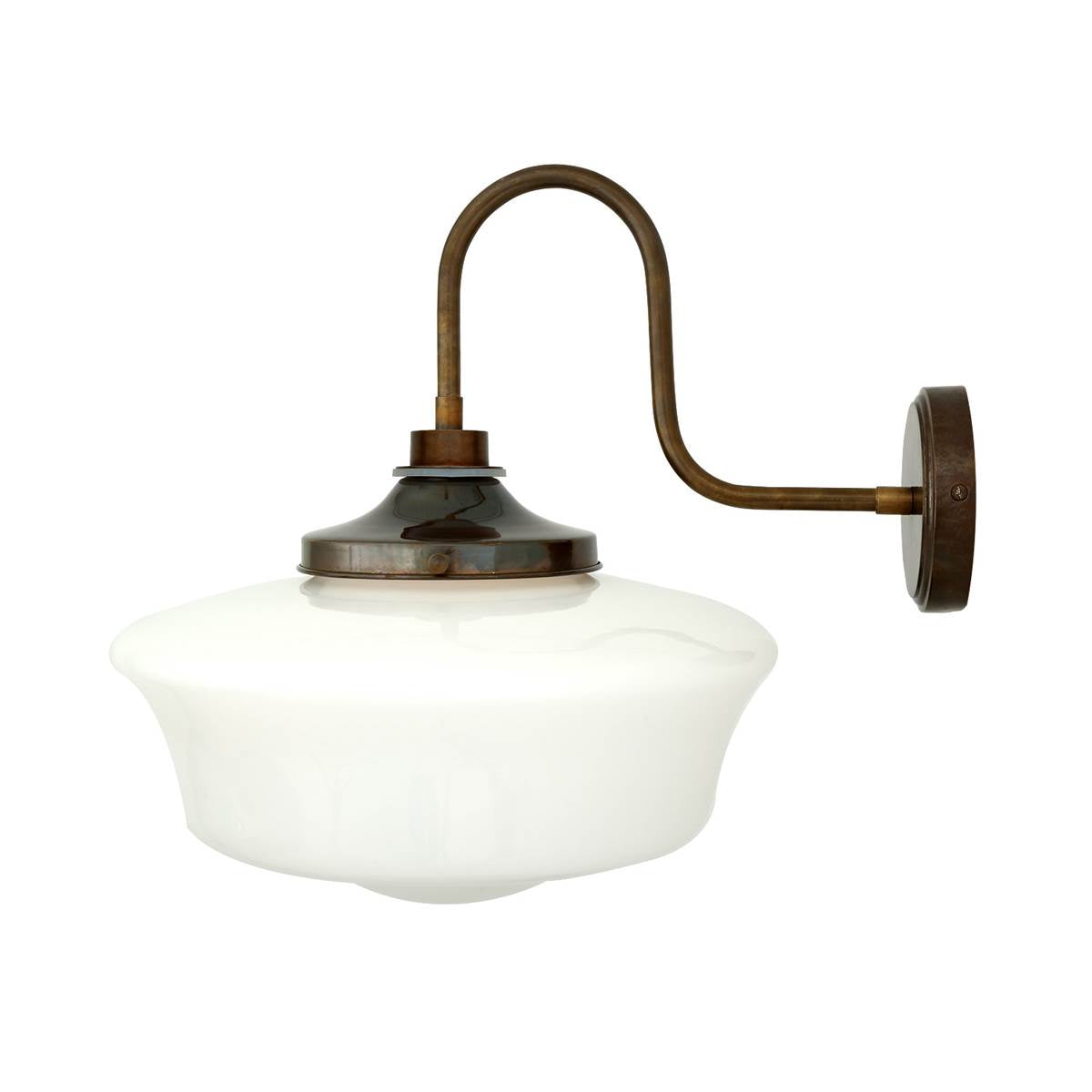 Anath Schoolhouse Swan Neck Wall Light IP44 - View 2