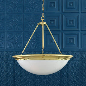 Athlone Traditional Brass and Acrylic Dome Chandelier - View 2