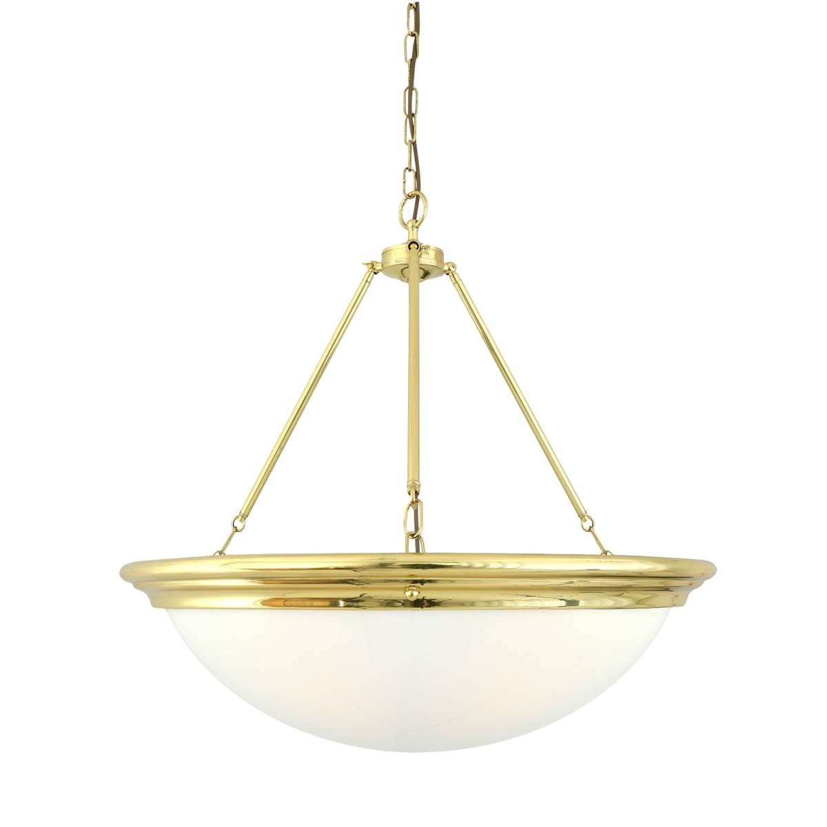 Athlone Traditional Brass and Acrylic Dome Chandelier - View 1