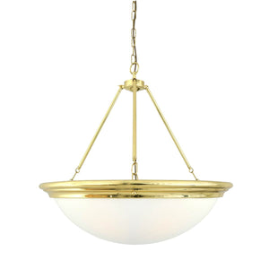 Athlone Traditional Brass and Acrylic Dome Chandelier - View 1