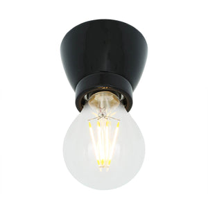 Baltimore Flush Light Fitting | Black - View 1