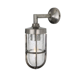 Cladach brass well glass wall light IP65 - View 1