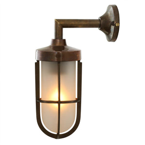 Cladach brass well glass wall light IP65 - View 14