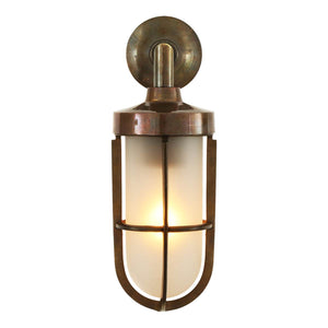 Cladach brass well glass wall light IP65 - View 15