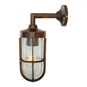 Cladach brass well glass wall light IP65 - View 10