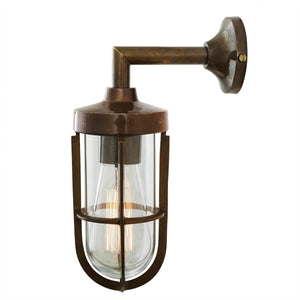 Cladach brass well glass wall light IP65 - View 12