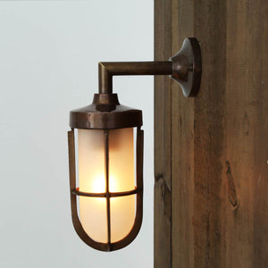 Cladach brass well glass wall light IP65 - View 16