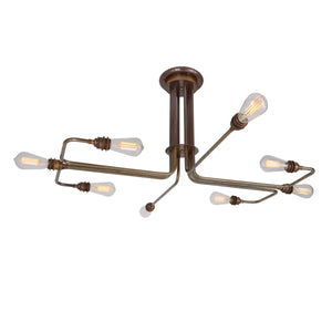Irbid Modern Flush Chandelier, Eight-Arm - View 2