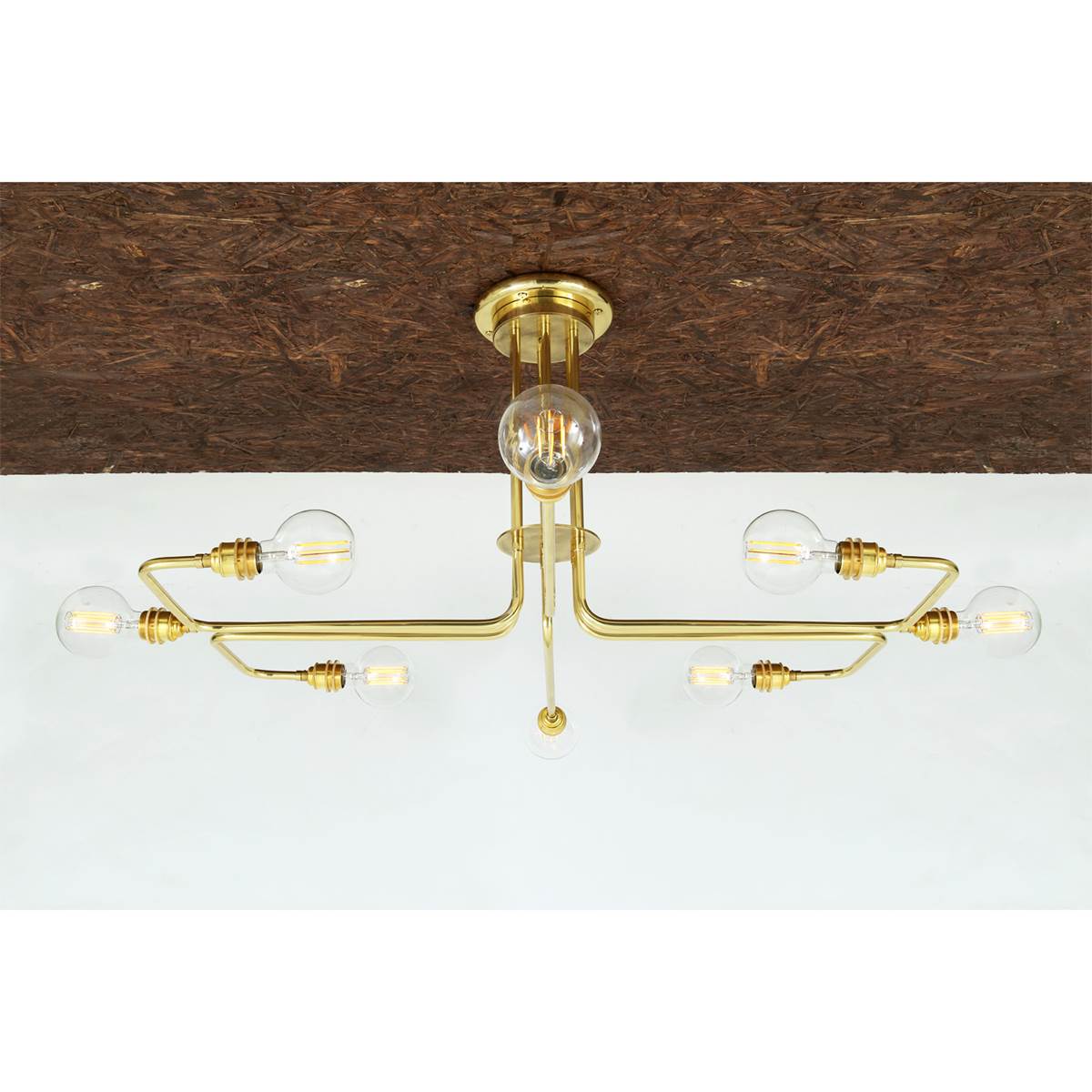 Irbid Modern Flush Chandelier, Eight-Arm - View 1