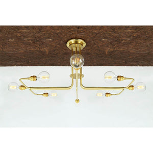 Irbid Modern Flush Chandelier, Eight-Arm - View 1