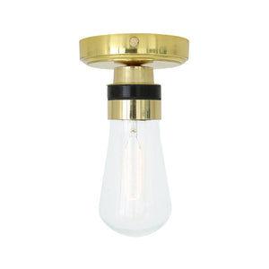 Kura Brass / Glass Ceiling Light IP65 - View 4