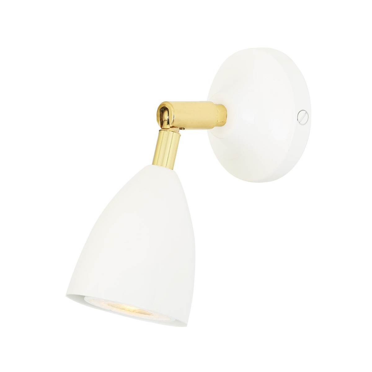 Lainio Brass Vintage Wall Spotlight 8cm IP20 - Main View