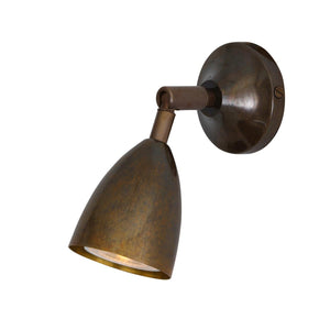 Lainio Brass Vintage Wall Spotlight 8cm IP20 - View 4