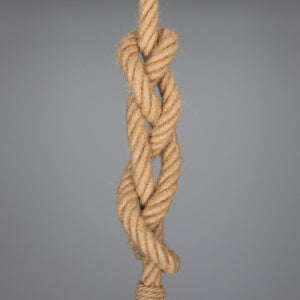 Naxos Jute Rope Pendant Light with Vintage Brass Shade 38cm IP65 - View 5