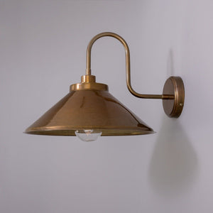 Nerissa Brass Swan Neck Wall Light 37.5cm IP65 - View 3