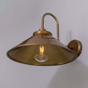 Nerissa Brass Swan Neck Wall Light 37.5cm IP65 - View 5