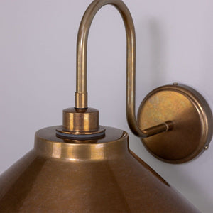 Nerissa Brass Swan Neck Wall Light 37.5cm IP65 - View 6