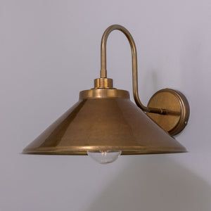 Nerissa Brass Swan Neck Wall Light 37.5cm IP65 - Main View