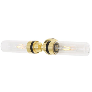 Severn Double Tube Glass Bathroom Wall Light 47cm IP65 - View 3