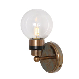 Shannon Small Glass Globe Bathroom Wall Light 12cm IP65 - View 4