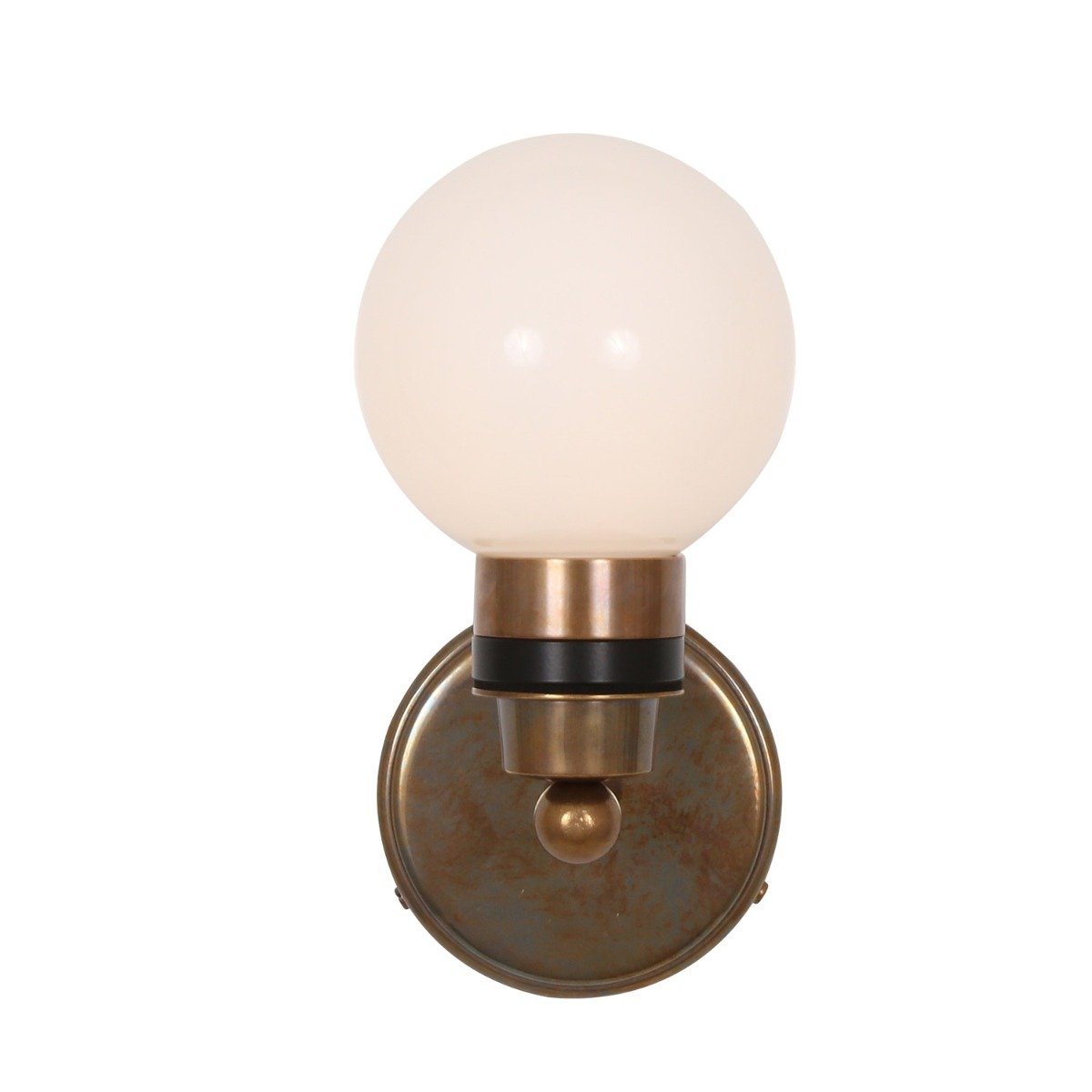 Shannon Small Glass Globe Bathroom Wall Light 12cm IP65 - View 2
