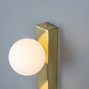 Noelani Bathroom Wall Light with Three Glass Globes IP44 - View 4