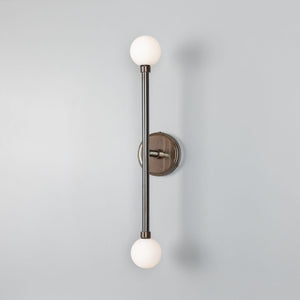Monto Double Globe Slim Bathroom Wall Light 61cm IP44 - View 6