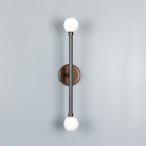 Monto Double Globe Slim Bathroom Wall Light 61cm IP44 - View 7
